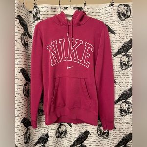 Fuchsia Nike hoodie, size medium